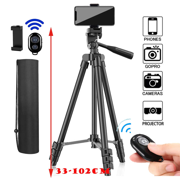 Phone Tripod with Bluetooth Remote