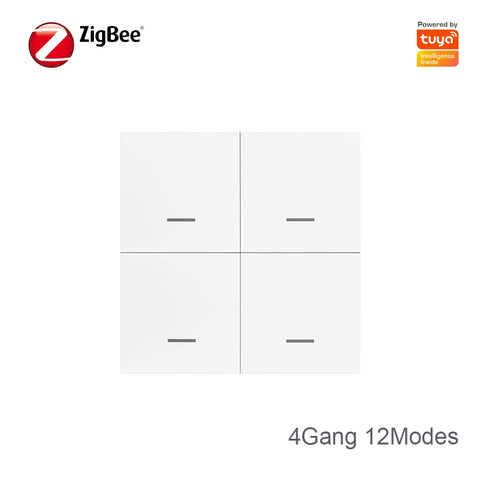 Tuya ZigBee Wireless Smart Scene Switch 4Gang