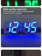 Voice-Activated 3D Luminous Digital Clock – Simple Fashion Silent Alarm Desktop Clock