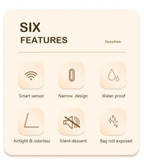 "Smart Sensor Trash Can – 7L/9L Narrow Automatic Waste Bin, Waterproof for Bathroom, Toilet, Kitchen, and Office Use"