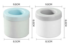 Two cylindrical containers with dimensions labeled on a white background