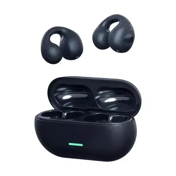 T75 Wireless Bone Conduction Headphones – Bluetooth 5.3 Clip-On with Noise Canceling Mic