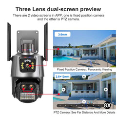 9MP Wi-Fi PTZ Security Camera with 8X Zoom