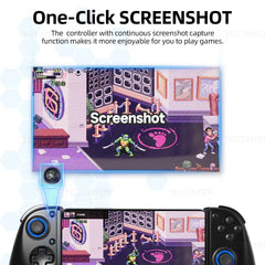 Gaming controller with continuous screenshot capture function on a screen