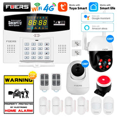 Fuers Tuya Smart 4G GSM Wi-Fi Burglar Alarm System