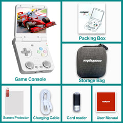 "MIYOO Flip V2 Retro Handheld Game Console – 3.5'' IPS Screen, Metal Hinge, Dual Analog Sticks, Portable Gaming Device Gift"