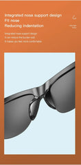 Smart Bluetooth V5.3 Sunglasses – HIFI Audio Glasses with Built-In Headphones & UV Protection