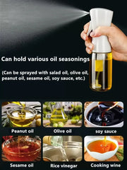 "200ml/300ml Oil Spray Bottle – Kitchen, BBQ, Olive Oil Dispenser, Vinegar & Soy Sauce Sprayer for Cooking, Baking, Camping"