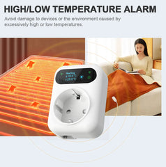 Heating pad with digital display and power outlet design, used for temperature control.