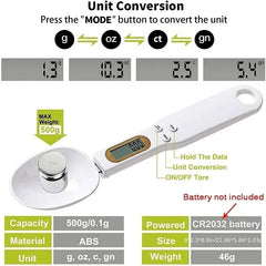 "Digital Weighing Spoon Scale – Adjustable LCD Measuring Tool for Coffee, Food, Flour, Powder, and Baking"