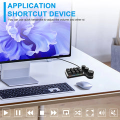Bluetooth RGB Macro Keyboard – 3 Knobs, 12 Keys, Programmable Mechanical Hotswap Keypad